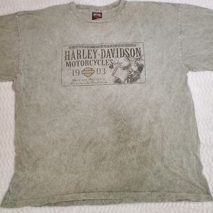 Vintage 90's Acid Wash Harley Davidson Myrtle Beach Tee